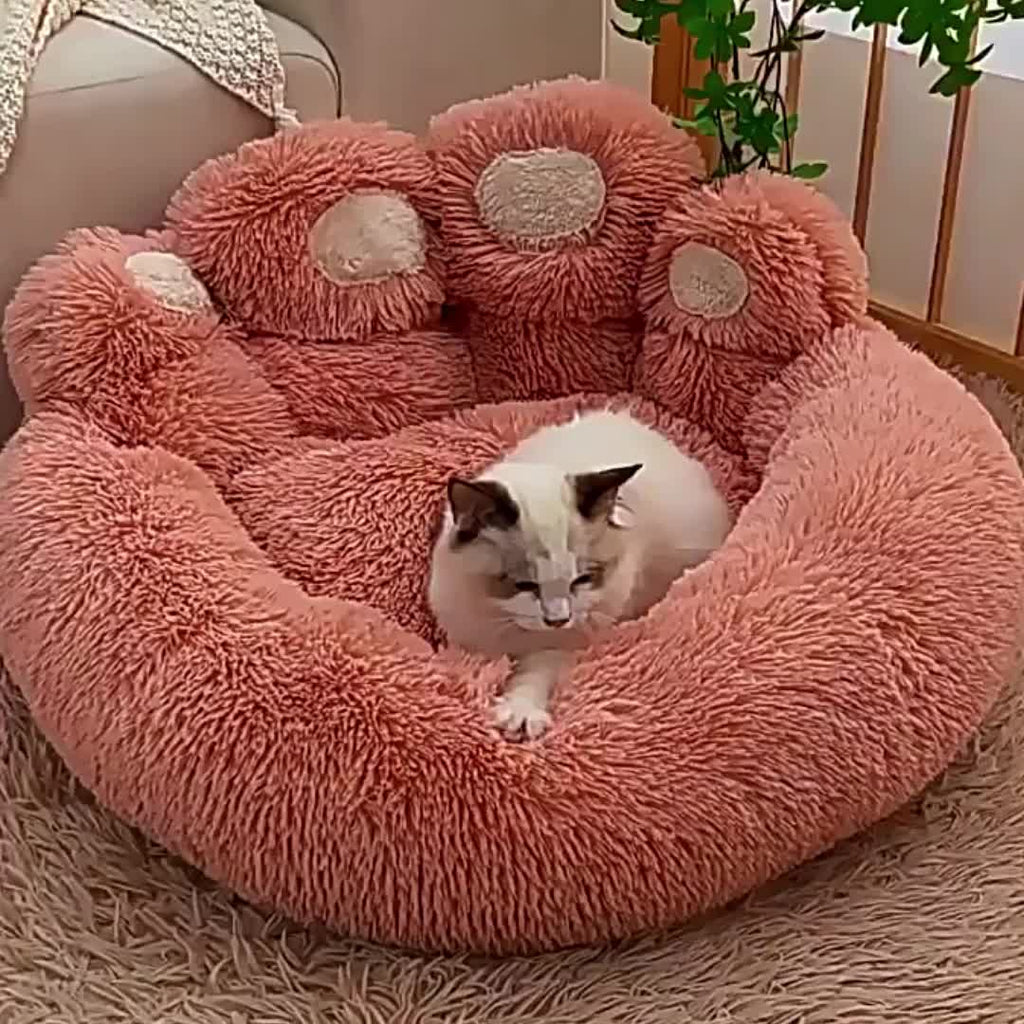 Oversized Extra-Large Pet Bed Measuring 27 Inches And 43 Inches, Featuring a Thickened Bear Claw Design. It Is Super Soft with a Plush Texture, Has an Anti-Slip Bottom, And Is Machine Washable. Suitable for Both Cats And Dogs