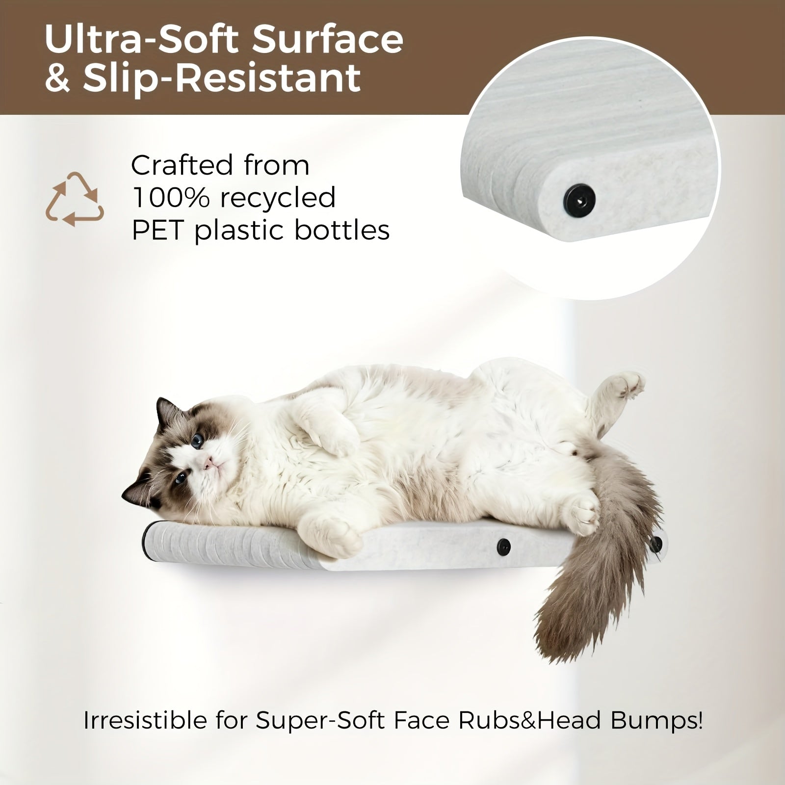 Modular Cat Wall Shelves & Perches - DIY Assemble Multi-Level Cat Tree with Safe Climbing Gym, Space-Saving Wall-Mounted Furniture for Indoor Cats, Scratch Post & Activity Center for Kittens (Easy Install on Concrete\u002FBrick\u002FDrywall)