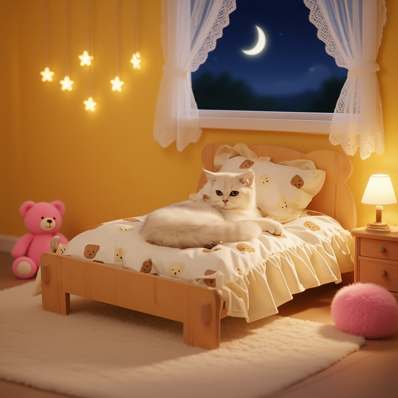 1 Sturdy Wooden Cat Bed with Detachable Cushioned Mattress - Suitable for Supporting Large Cats, Heavy-duty Frame, Beige Color. 1 Sturdy Wooden Cat Bed with Detachable Cushioned Mattress - Suitable for Supporting Large Cats, Heavy-duty Frame, Beige\u002F