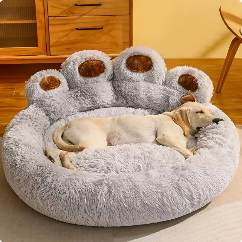 Oversized Extra-Large Pet Bed Measuring 27 Inches And 43 Inches, Featuring a Thickened Bear Claw Design. It Is Super Soft with a Plush Texture, Has an Anti-Slip Bottom, And Is Machine Washable. Suitable for Both Cats And Dogs