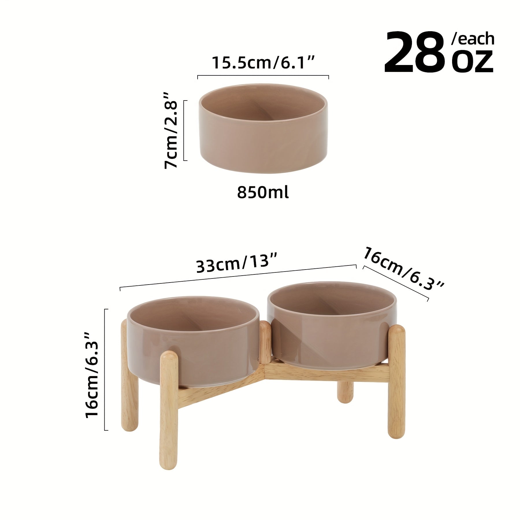Cat & Dog Bowl - Food And Water Dish for Pets, Pet Feeding, Sleek Design, Stylish Pet Bowl, Animal Caregivers, Pet Owners