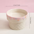 5.3-Inch Cute Ice Cream Ceramic Raised Cat Bowl, Ergonomic Elevated Pet Feeder for Neck Protection, Cat Food Dish & Dog Bowl, Ideal Gift for Cats
