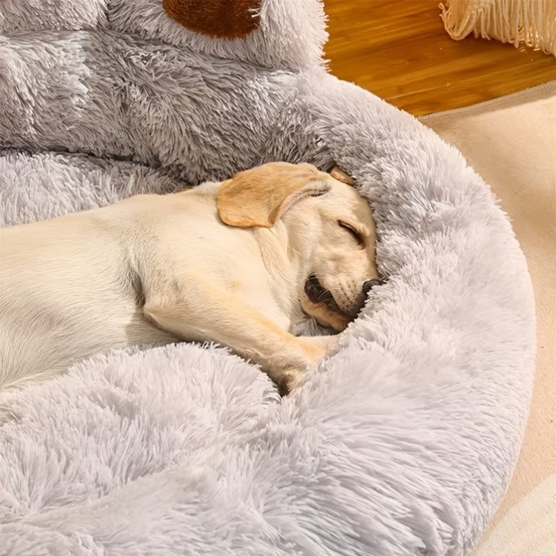 Oversized Extra-Large Pet Bed Measuring 27 Inches And 43 Inches, Featuring a Thickened Bear Claw Design. It Is Super Soft with a Plush Texture, Has an Anti-Slip Bottom, And Is Machine Washable. Suitable for Both Cats And Dogs