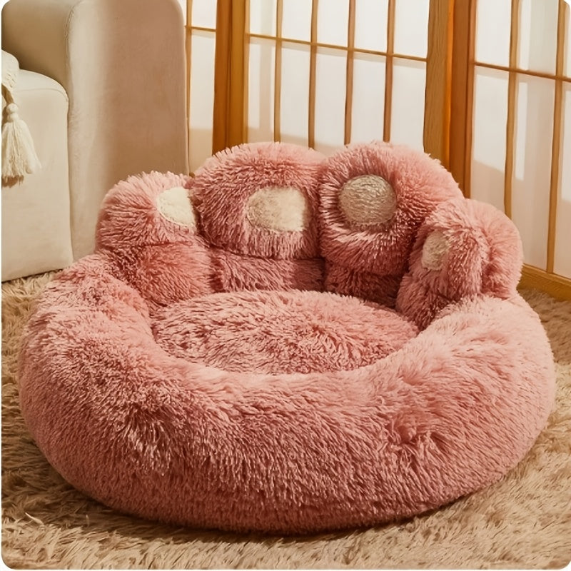 Oversized Extra-Large Pet Bed Measuring 27 Inches And 43 Inches, Featuring a Thickened Bear Claw Design. It Is Super Soft with a Plush Texture, Has an Anti-Slip Bottom, And Is Machine Washable. Suitable for Both Cats And Dogs