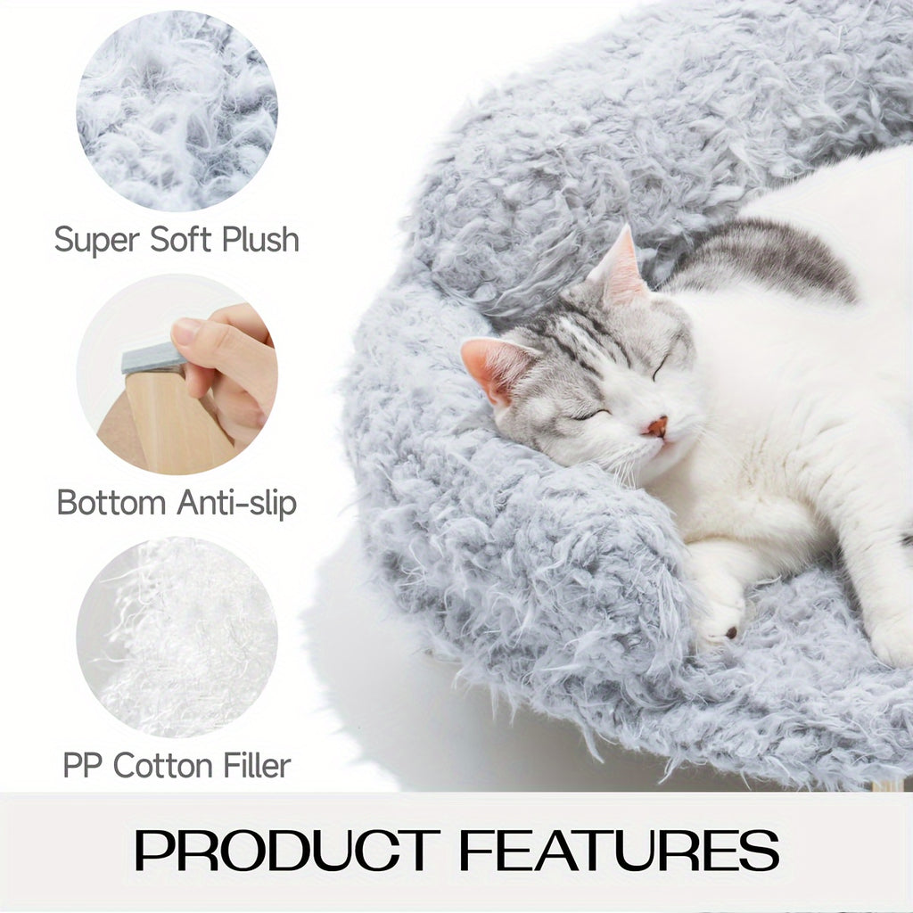 for cat Bed for cat Sofa With Removable Washable Cover, Wooden Pet Sofa Modern Pet Furniture, Elevated for cat Couch For Cats & Small Medium Dogs